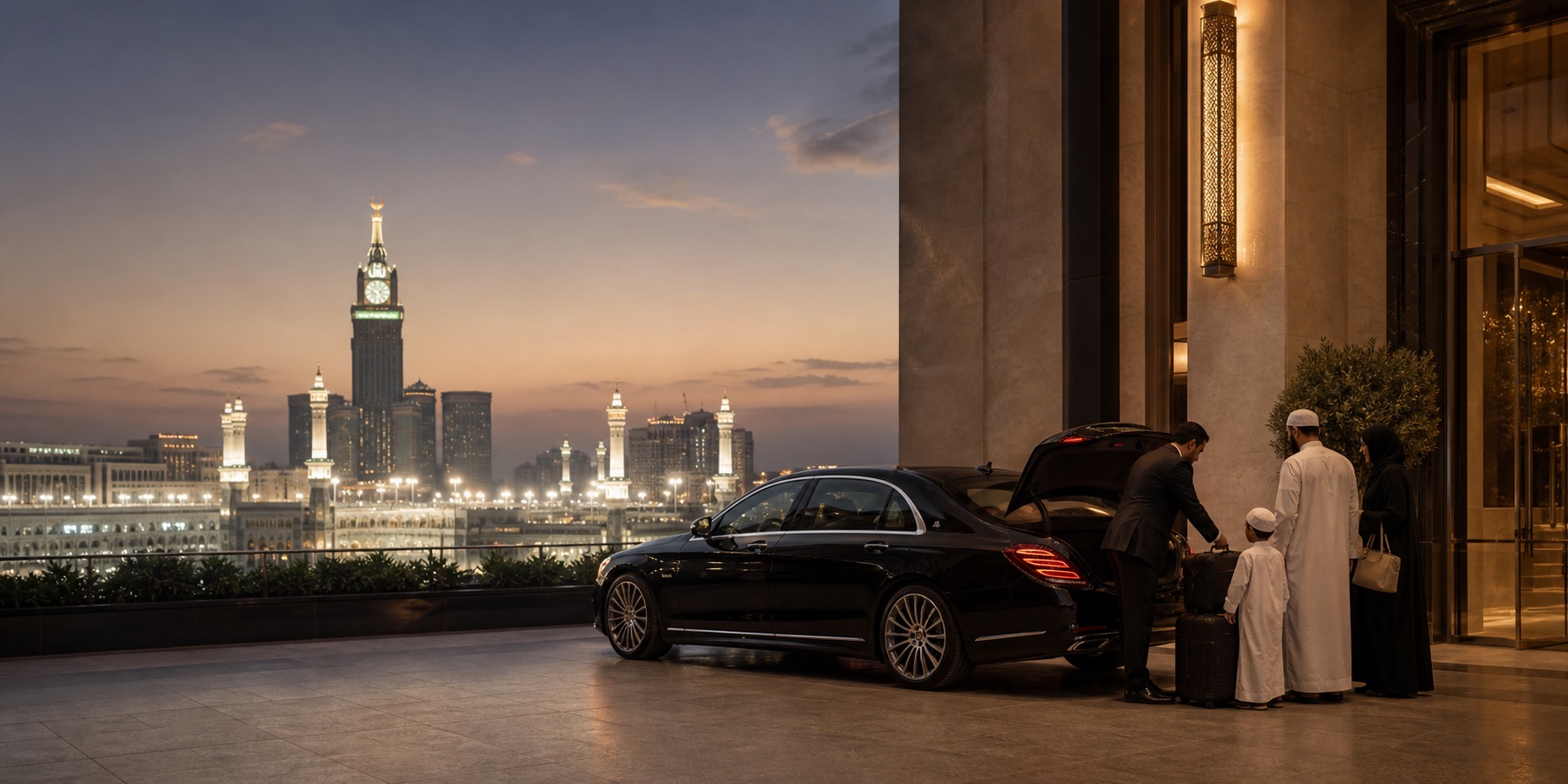 Premium Umrah arrival experience in Makkah with private chauffeur support